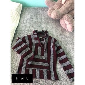 Maroon pancho